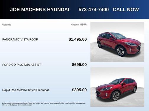 Rapid Red Metallic Tinted Clearcoat 2020 Ford Escape SEL