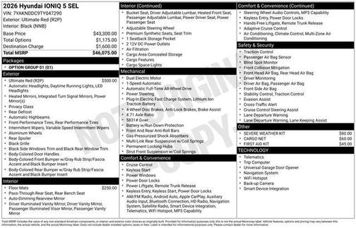 Ultimate Red 2026 Hyundai IONIQ 5 SEL