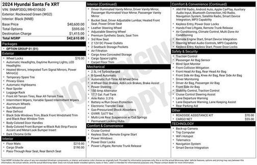 Rockwood Green 2024 Hyundai SANTA FE XRT