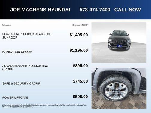 Diamond Black Crystal Pearlcoat 2018 Jeep Compass Limited