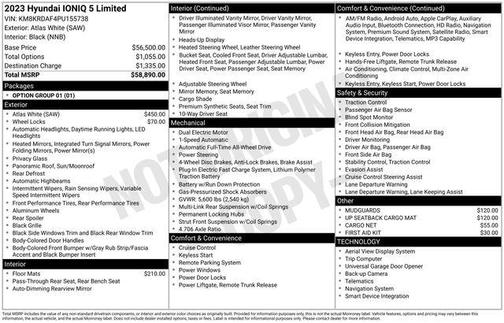 Atlas White 2023 Hyundai IONIQ 5 Limited