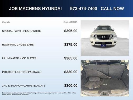 Pearl White 2017 Nissan Armada Platinum