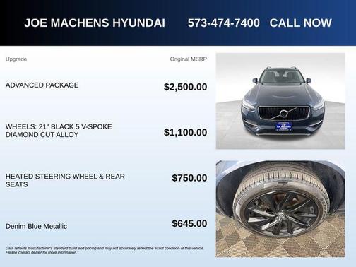 Denim Blue Metallic 2019 Volvo XC90 T6 Momentum