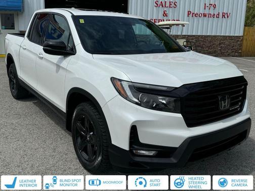 Platinum White Pearl 2022 Honda Ridgeline Black
