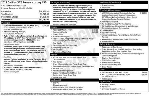 2022 Cadillac XT6 Premium Luxury AWD