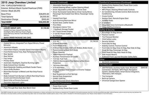 2015 Jeep Cherokee Limited