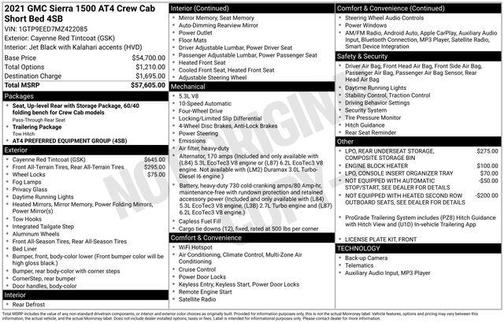 2021 GMC Sierra 1500 AT4