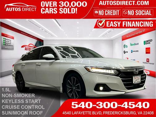 Platinum White Pearl 2021 Honda Accord EX-L 1.5T