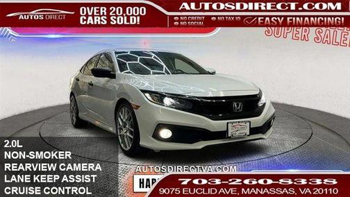Platinum White Pearl 2020 Honda Civic Sport