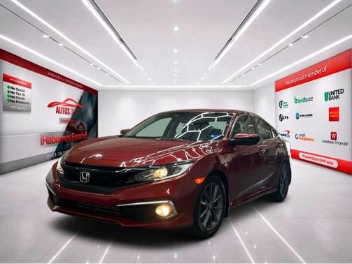 Red 2020 Honda Civic EX-L