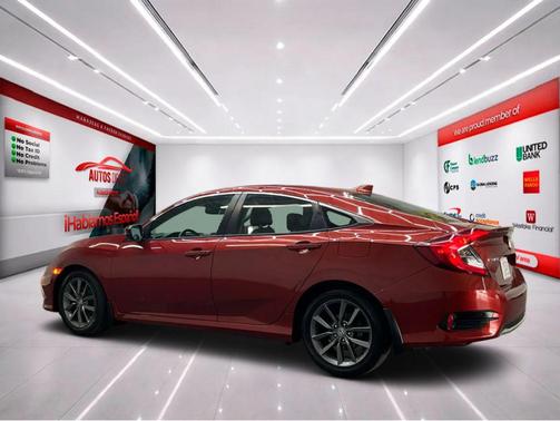 Red 2020 Honda Civic EX-L