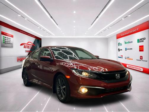 Red 2020 Honda Civic EX-L