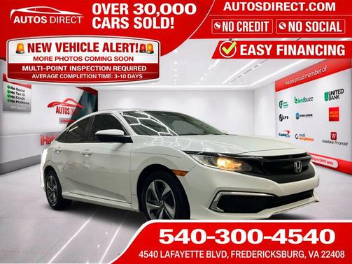 Platinum White Pearl 2019 Honda Civic LX