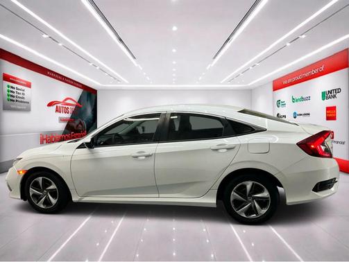 Platinum White Pearl 2019 Honda Civic LX
