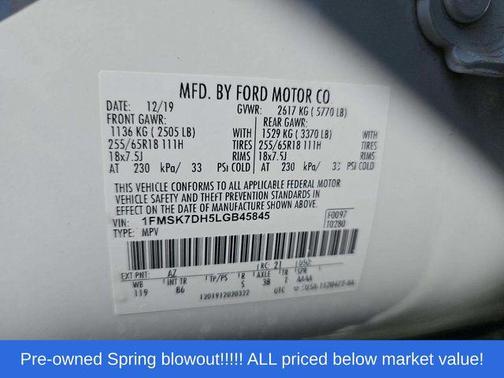 STAR WHITE MET TRI-COAT 2020 Ford Explorer XLT