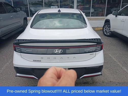 Serenity White 2025 Hyundai SONATA Hybrid SE