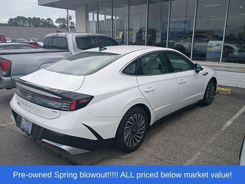 Serenity White 2025 Hyundai SONATA Hybrid SE