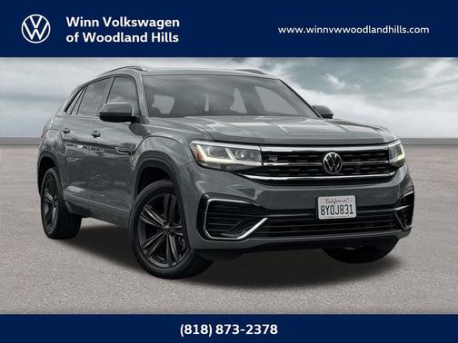 Pure Gray 2021 Volkswagen Atlas Cross Sport 3.6L V6 SE w/Technology R-Line