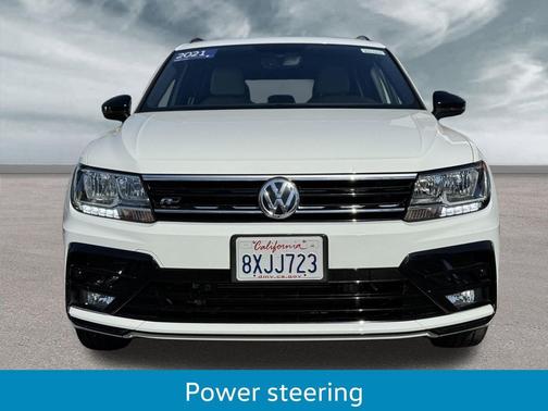 Pure White 2021 Volkswagen Tiguan 2.0T SE R-Line Black 4MOTION