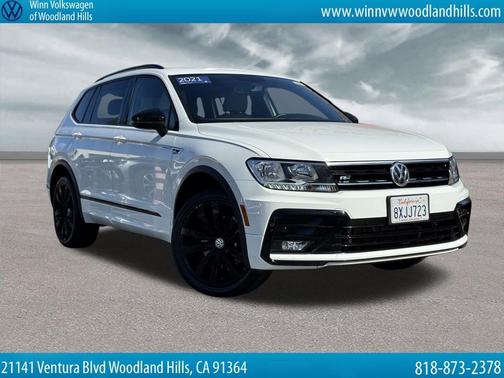 Pure White 2021 Volkswagen Tiguan 2.0T SE R-Line Black 4MOTION