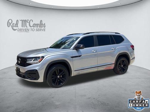 Pyrite Silver Metallic 2023 Volkswagen Atlas 3.6 V6 SEL R-Line Black