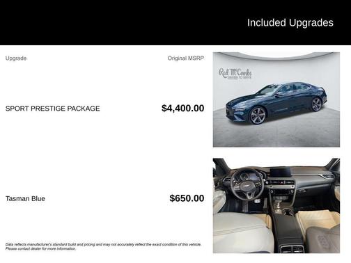 Blue 2025 Genesis G70 3.3T Sport Advanced