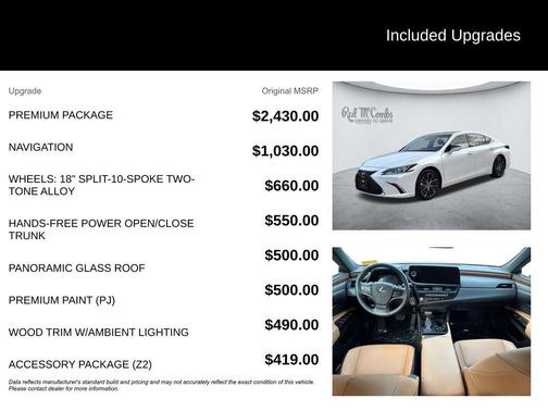 White Pearl 2025 Lexus ES 350 350