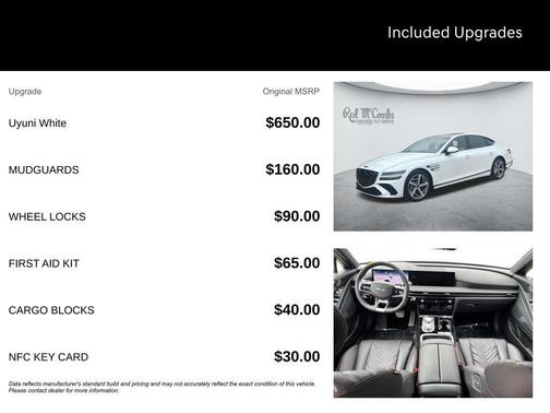 White 2025 Genesis G80 3.5T