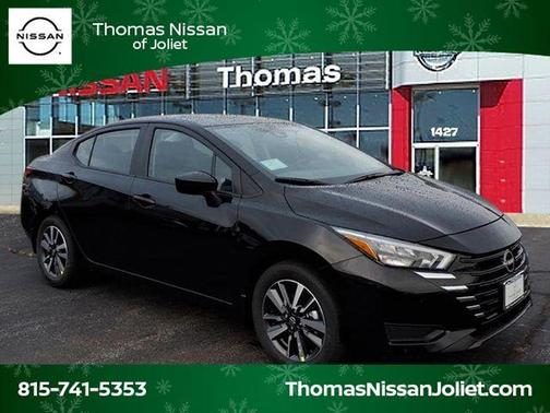 Black 2025 Nissan Versa 1.6 SV Sedan