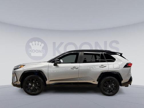 Silver Sky Metallic/Midnight Black Metallic 2023 Toyota RAV4 Hybrid SE