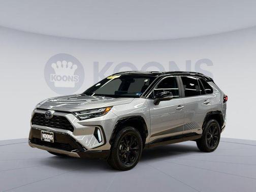 Silver Sky Metallic/Midnight Black Metallic 2023 Toyota RAV4 Hybrid SE