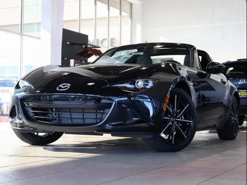 Jet Black Mica 2025 Mazda MX-5 Miata RF Grand Touring Convertible