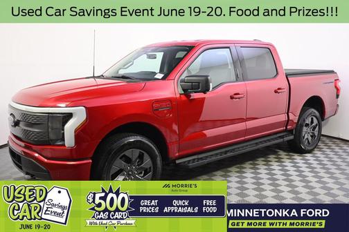 Rapid Red Metallic Tinted Clearcoat 2023 Ford F-150 Lightning XLT