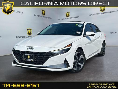 Lunar White 2023 Hyundai ELANTRA HEV Limited