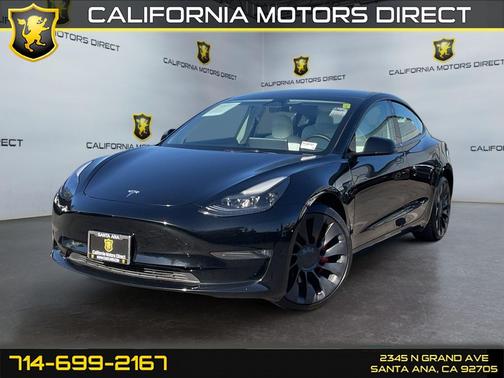 Solid Black 2023 Tesla Model 3 Performance