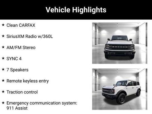 Oxford White 2023 Ford Bronco Black Diamond