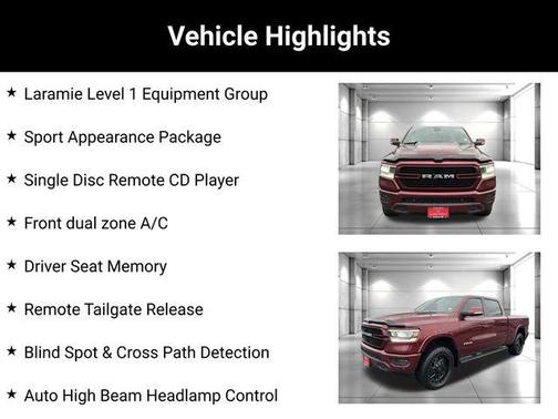 Delmonico Red Pearlcoat 2019 RAM 1500 Laramie