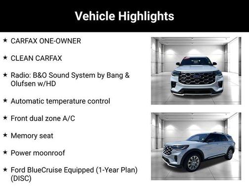 Space White Metallic 2025 Ford Explorer Platinum