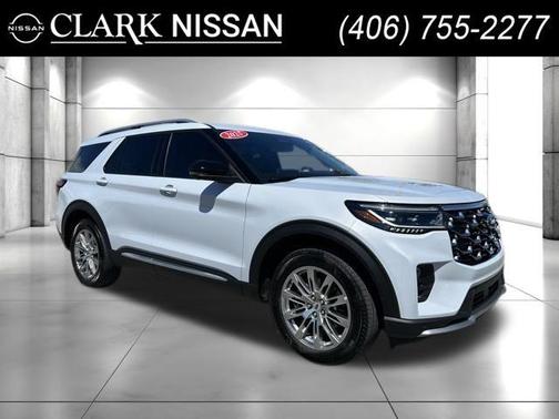 Space White Metallic 2025 Ford Explorer Platinum