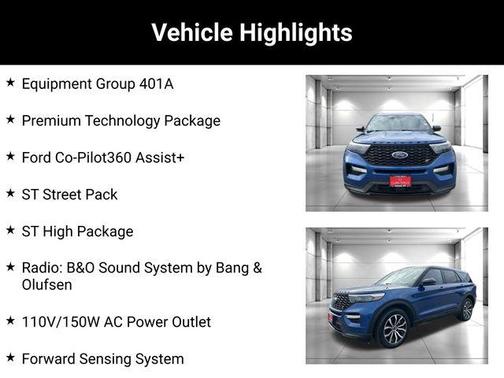 Atlas Blue Metallic 2021 Ford Explorer ST