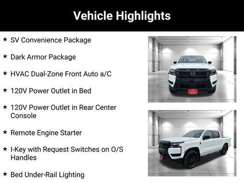 Glacier White 2026 Nissan Frontier SV
