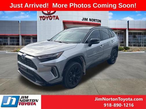 Silver Sky Metallic/Midnight Black Metallic 2024 Toyota RAV4 Hybrid SE