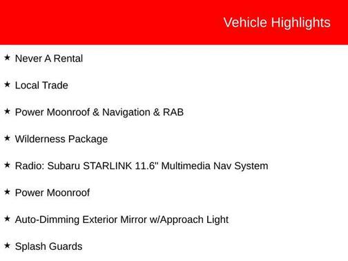 2024 Subaru Outback Wilderness