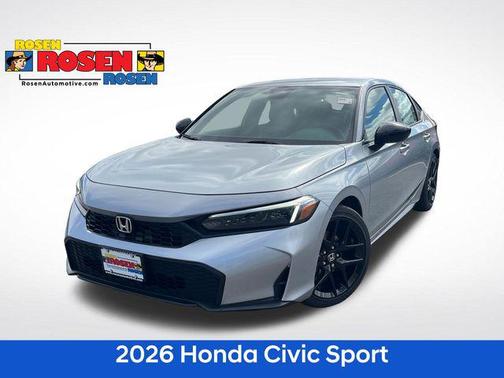 Solar Silver Metallic 2026 Honda Civic Sport