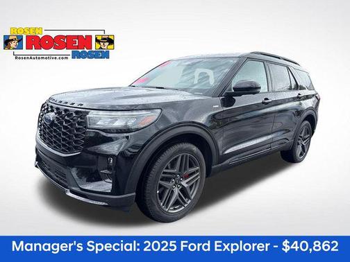 Agate Black Metallic 2025 Ford Explorer ST-Line