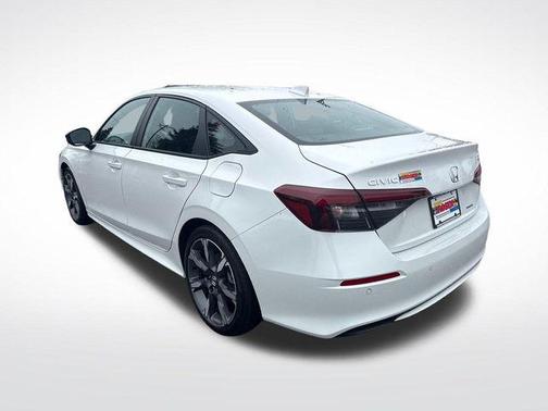 White 2025 Honda Civic Hybrid Sport