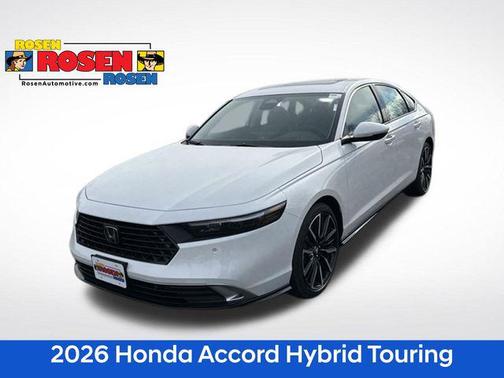 Platinum White Pearl 2026 Honda Accord Hybrid Touring