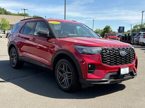 Red 2025 Ford Explorer ST-Line