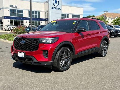 Red 2025 Ford Explorer ST-Line