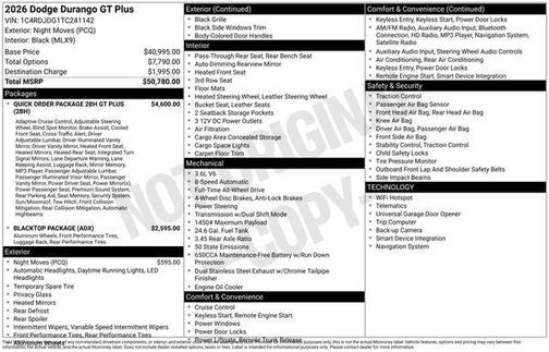 Night Moves 2026 Dodge Durango GT Plus